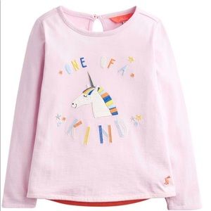 Joules 2Y Long Sleeve Shirt - Toddler Unicorn